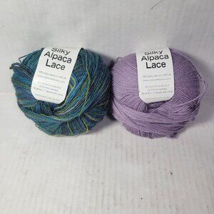 2 Skeins Classic Elite Yarns Silky Alpaca Lace Discontinued Yarn